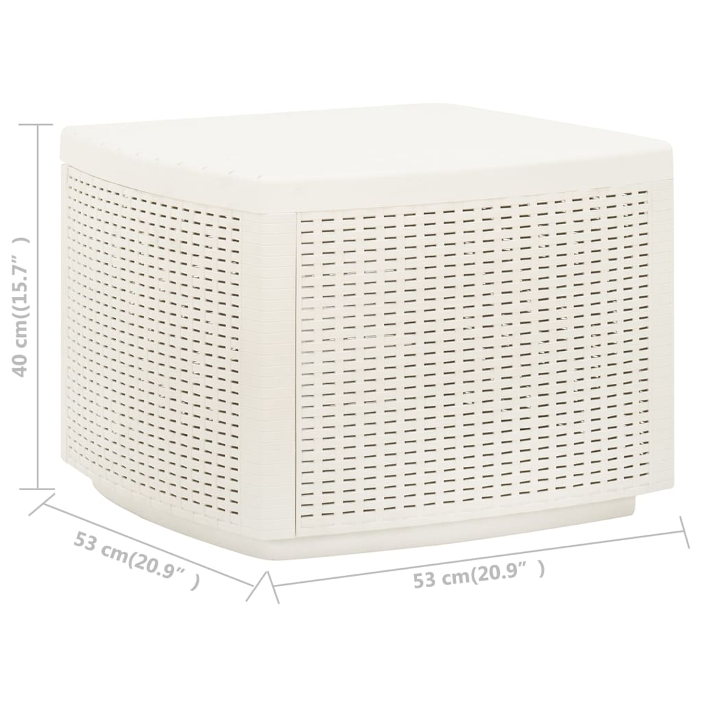 Tavolo da Giardino Bianco 53x53x40 cm in Plastica | homemem39