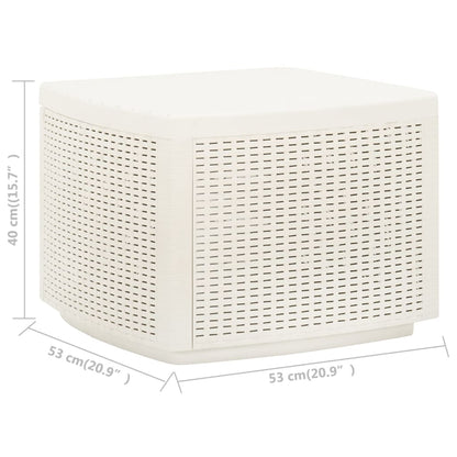 Tavolo da Giardino Bianco 53x53x40 cm in Plastica | homemem39