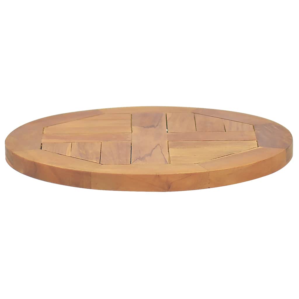 Piano Tavolo in Legno Massello di Teak Rotondo 2,5 cm 40 cm | homemem39
