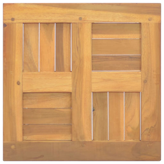 Piano Tavolo Quadrato 40x40x2,5 cm in Legno Massello di Teak - homemem39