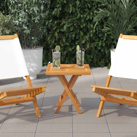 Piano Tavolo Quadrato 50x50x2,5 cm in Legno Massello di Teak
