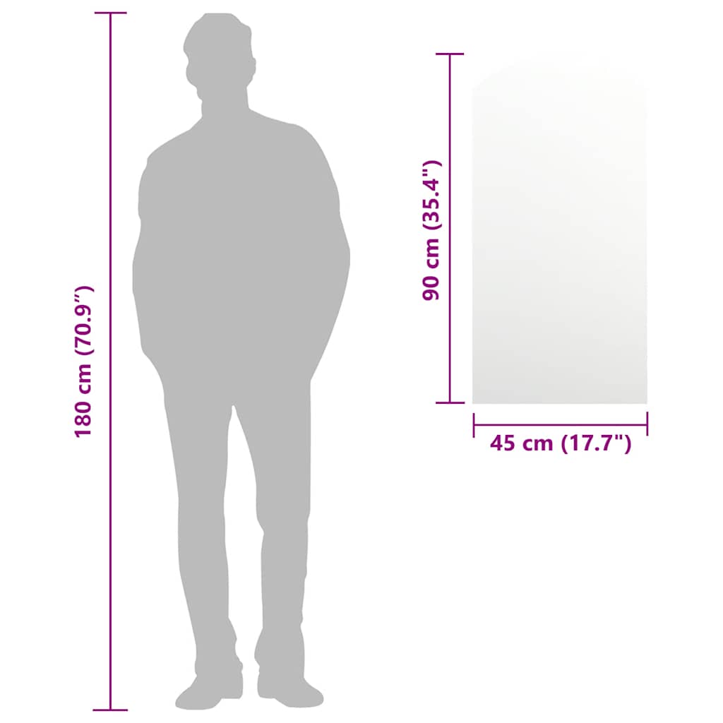 Specchio 90x45 cm in Vetro - homemem39