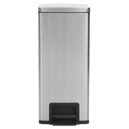 Pattumiera a Pedale Anti-Impronte 30 L Argento in Acciaio Inox - homemem39