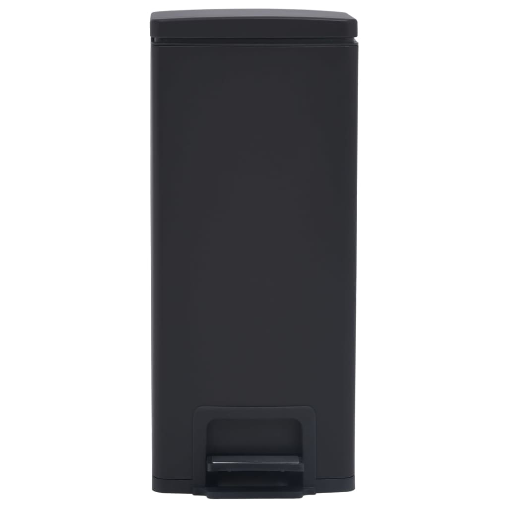 Pattumiera a Pedale Anti-Impronte 30 L Nera in Acciaio Inox - homemem39