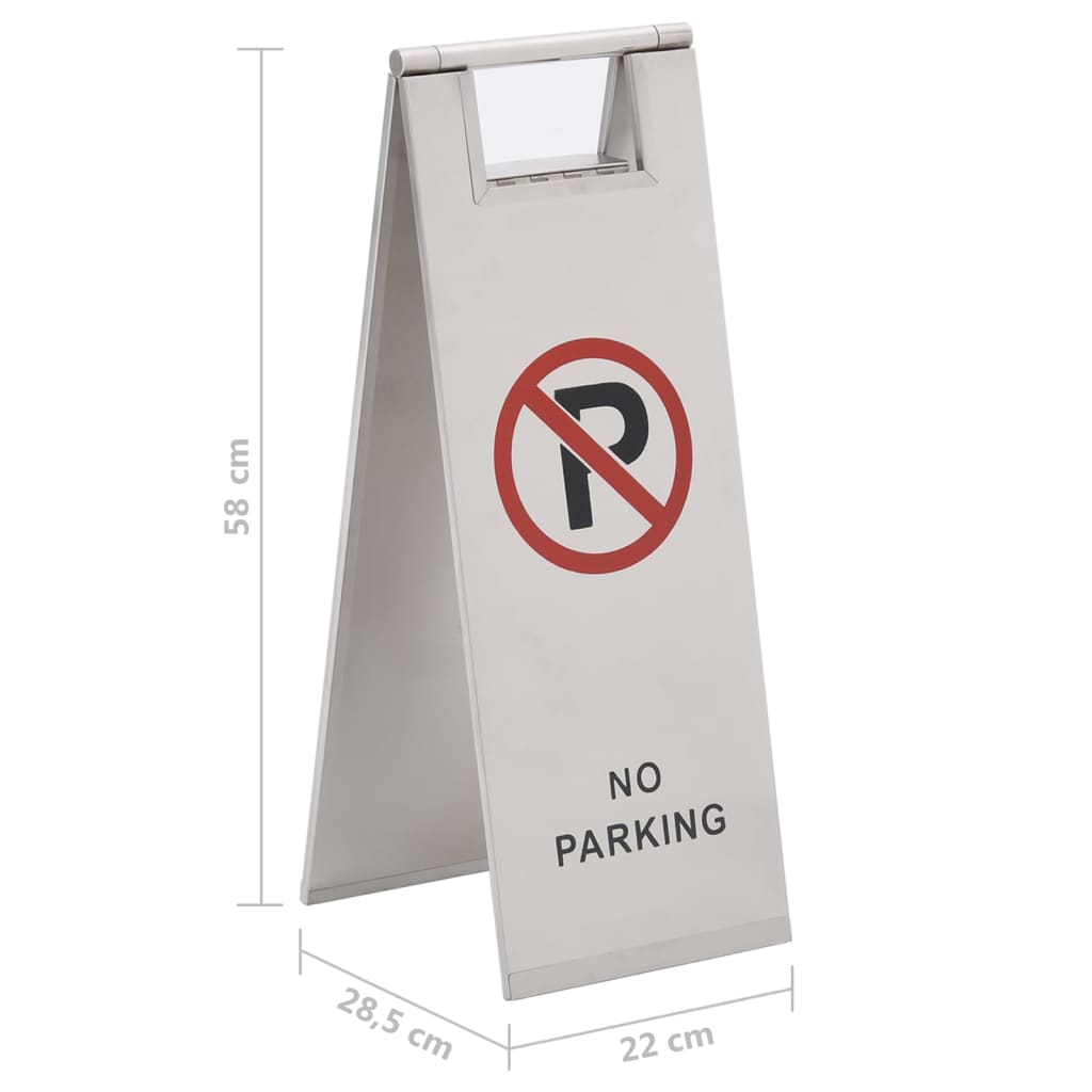 Segnale di Parcheggio Pieghevole in Acciaio Inox | homemem39