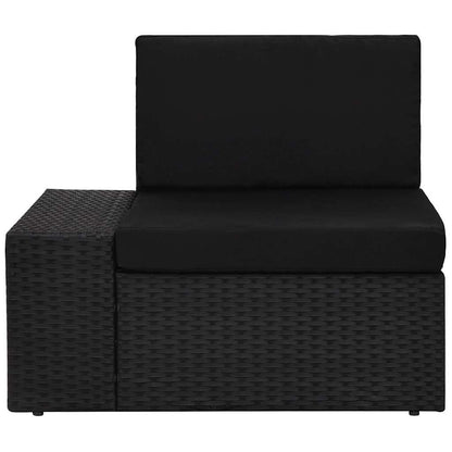 Set Divani da Giardino 9 pz con Cuscini in Polyrattan Nero | homemem39