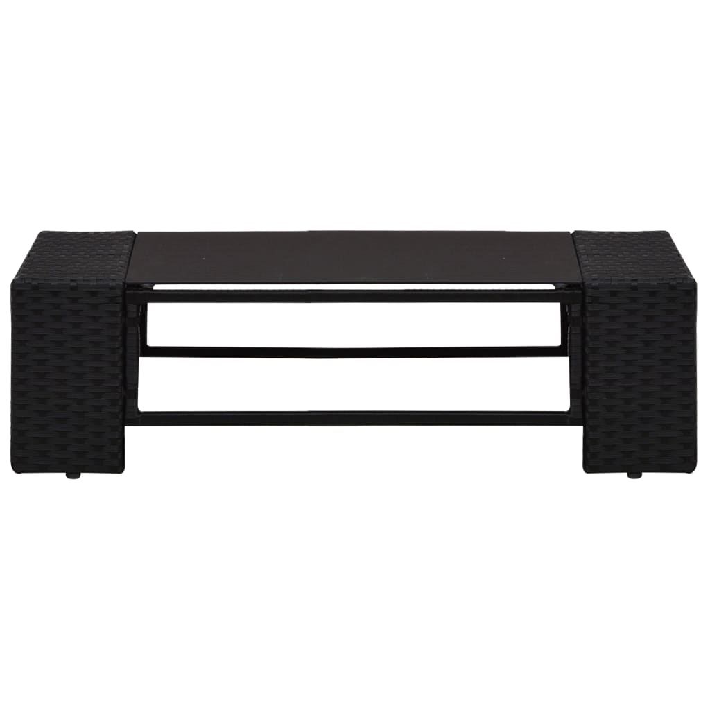 Set Divani da Giardino 6 pz con Cuscini in Polyrattan Nero | homemem39