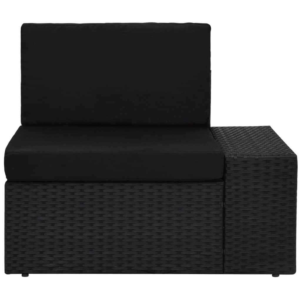 Set Divani da Giardino 6 pz con Cuscini in Polyrattan Nero | homemem39