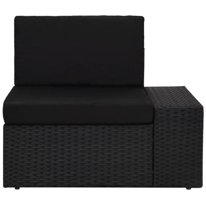 Set Divani da Giardino 6 pz con Cuscini in Polyrattan Nero | homemem39