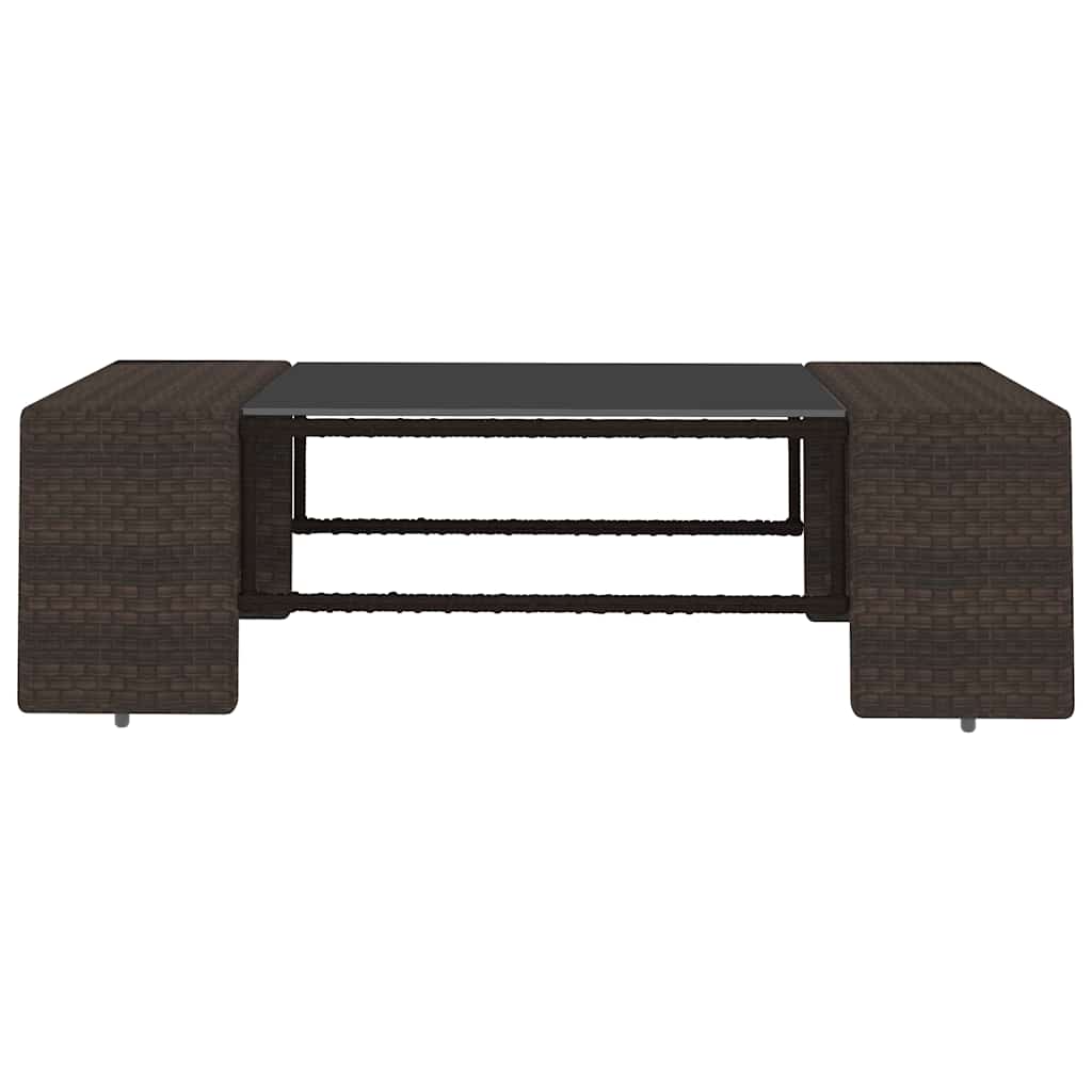 Set Divani da Giardino 6 pz con Cuscini in Polyrattan Marrone