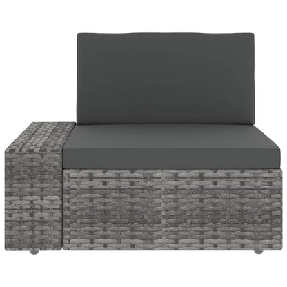 Set Divani da Giardino 8 pz con Cuscini in Polyrattan Grigio | homemem39