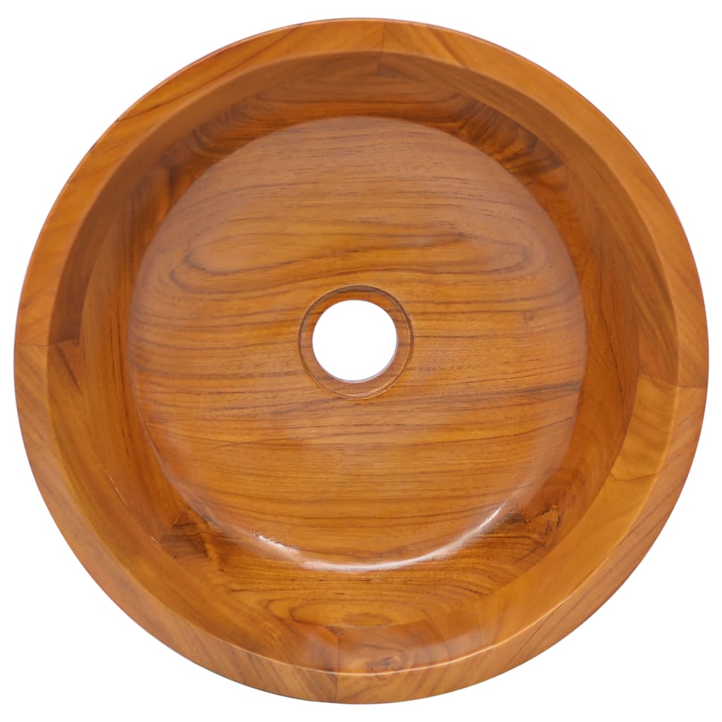 Lavabo in Legno Massello di Teak Φ40x10 cm - homemem39