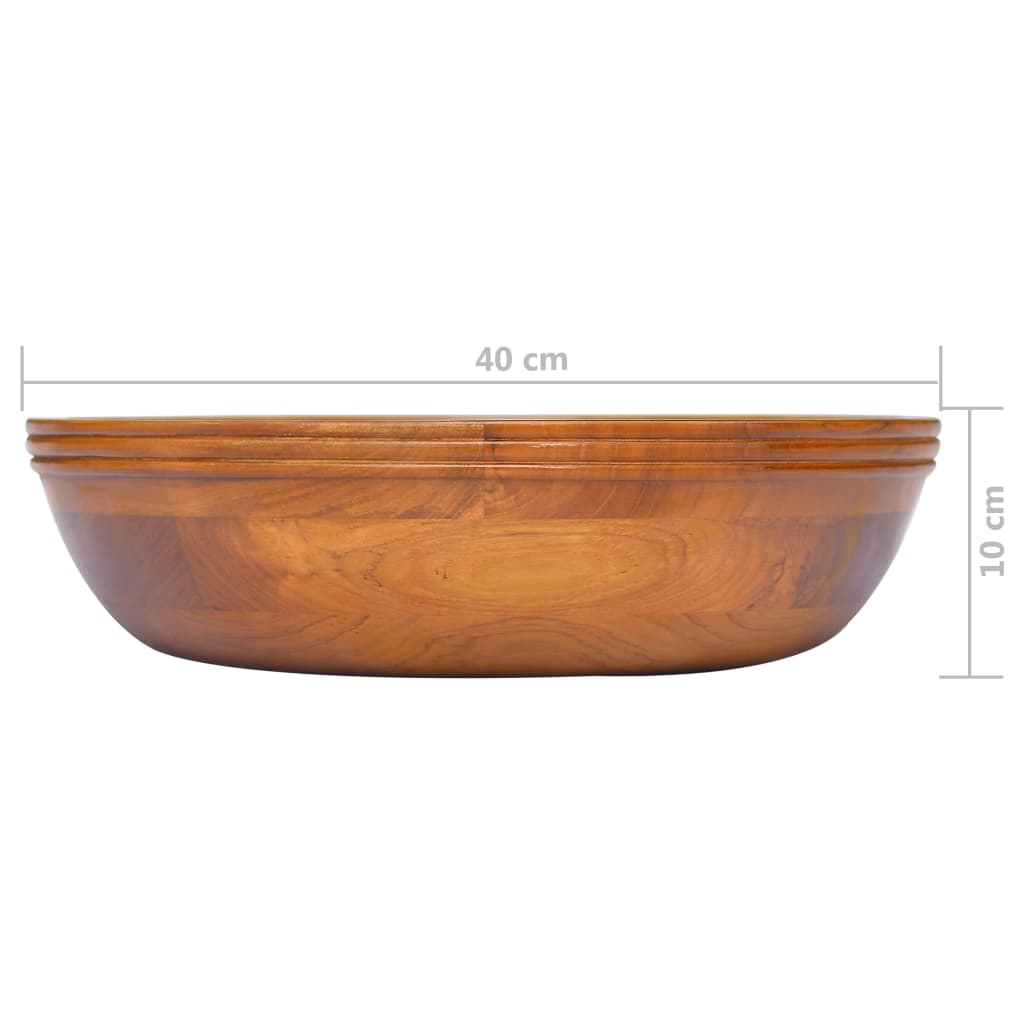 Lavabo in Legno Massello di Teak Φ40x10 cm - homemem39