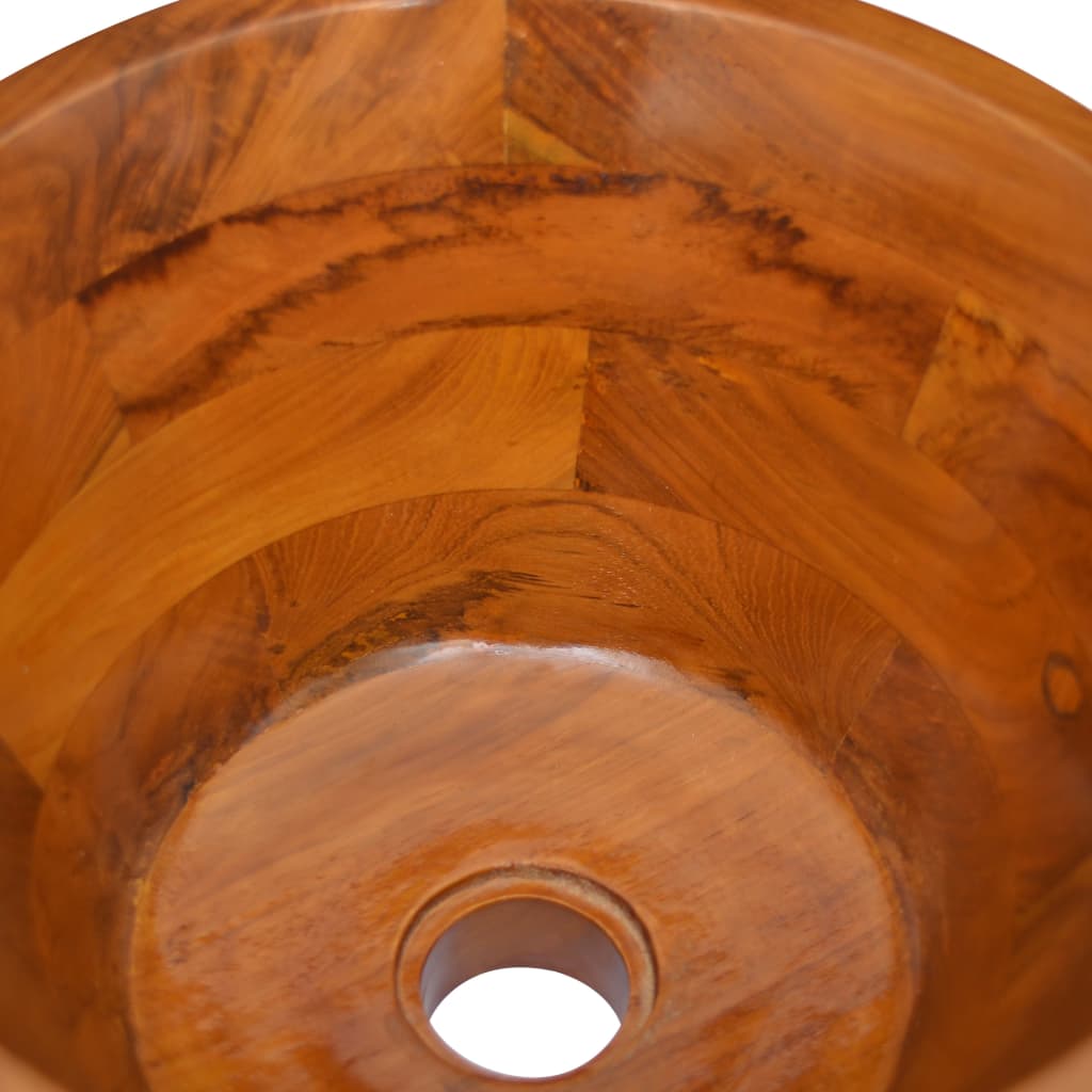 Lavabo in Legno Massello di Teak Φ40x20 cm - homemem39