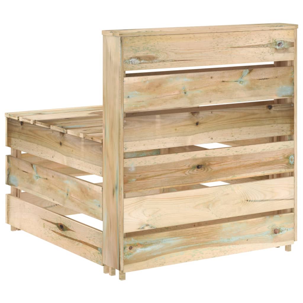 Divano Centrale da Giardino su Pallet Legno di Pino Impregnato - homemem39