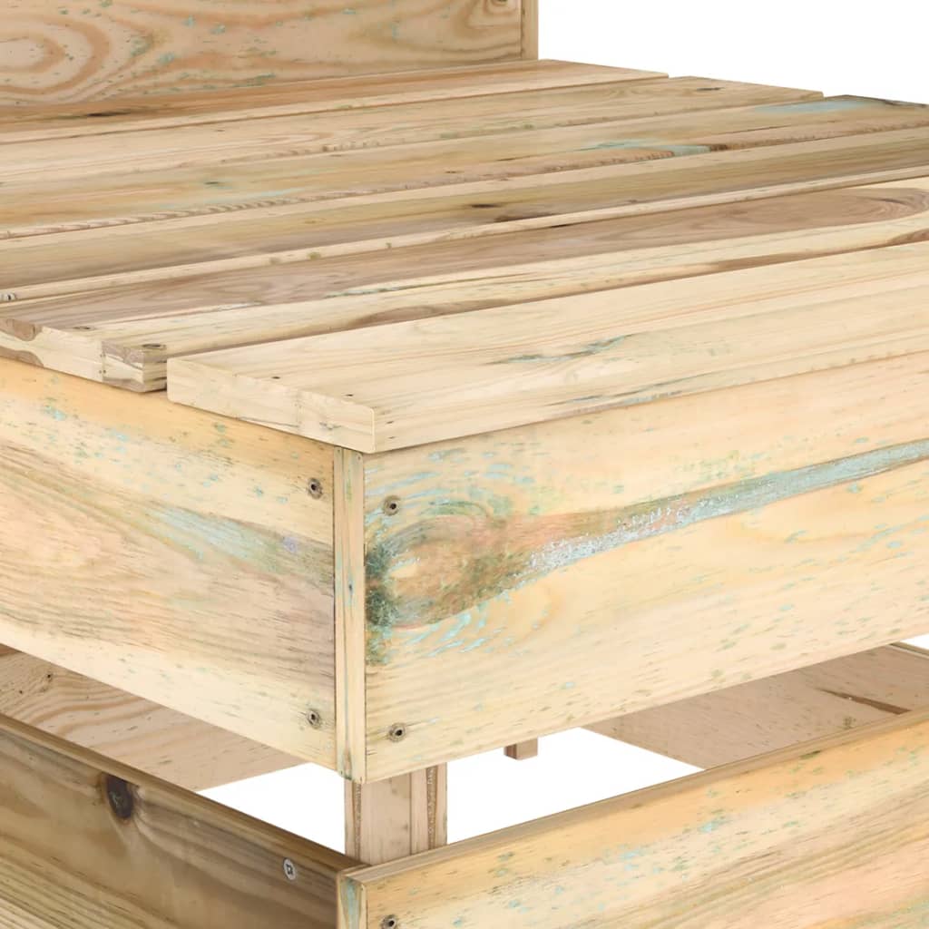 Divano Centrale da Giardino su Pallet Legno di Pino Impregnato - homemem39