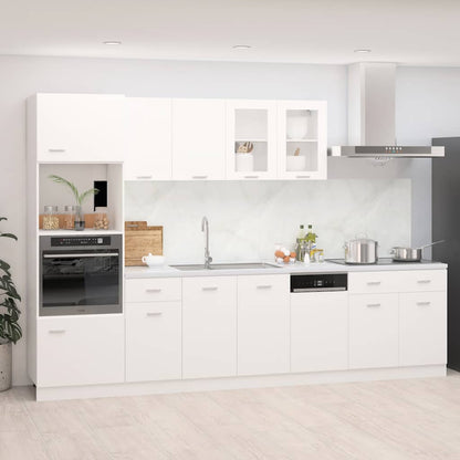 Set Armadi da Cucina 7 pz Lyon Bianco in Truciolato | homemem39