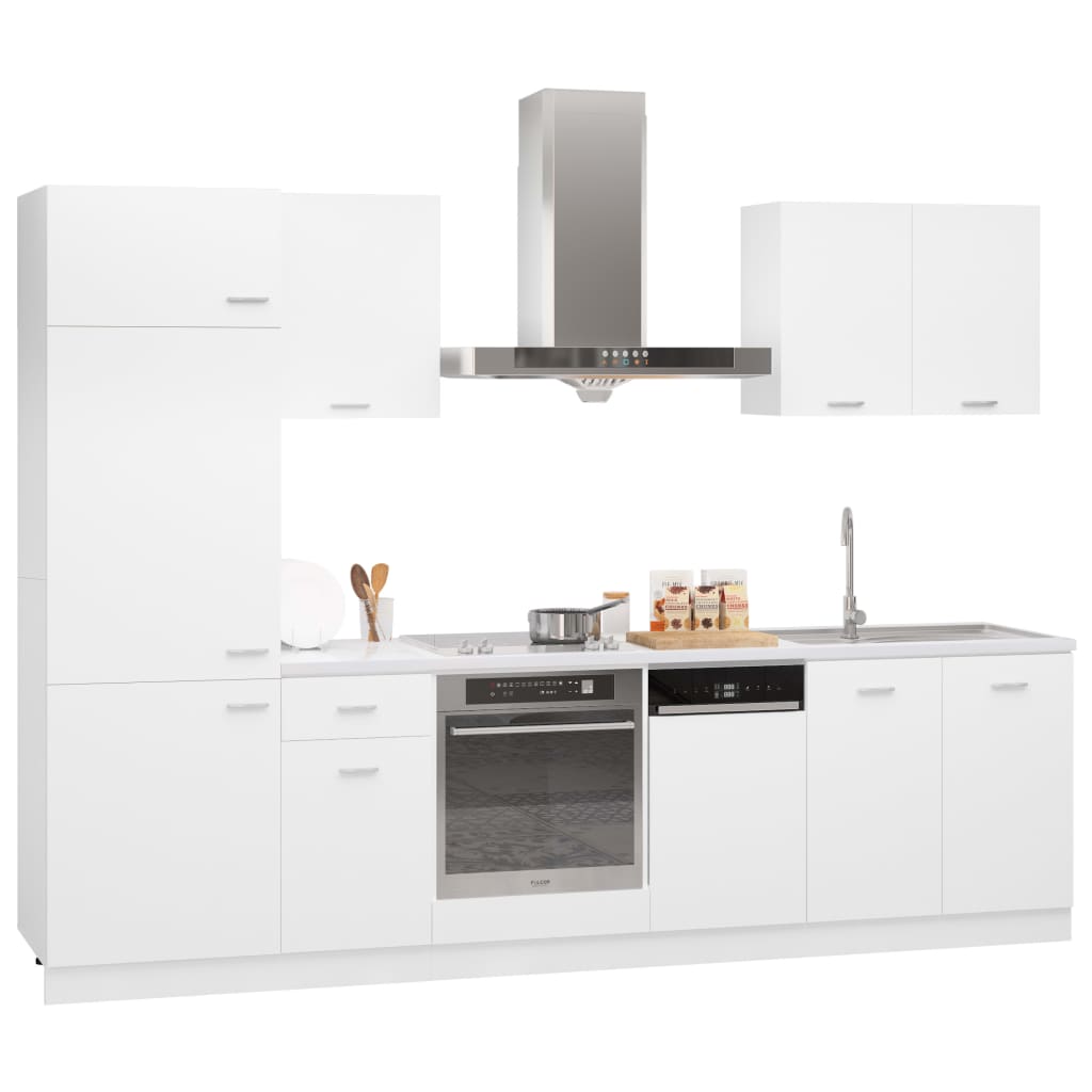 Set Armadi da Cucina 7 pz Bianco in Truciolato - homemem39
