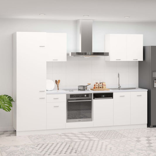 Set Armadi da Cucina 7 pz Bianco in Truciolato - homemem39