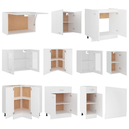 Set Armadi da Cucina 11 pz Bianco in Truciolato - homemem39