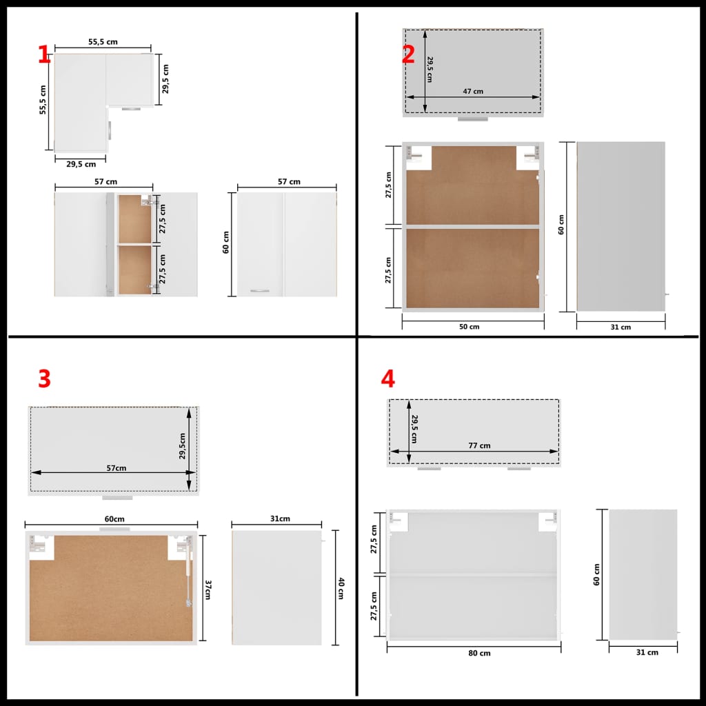 Set Armadi da Cucina 11 pz Bianco in Truciolato - homemem39