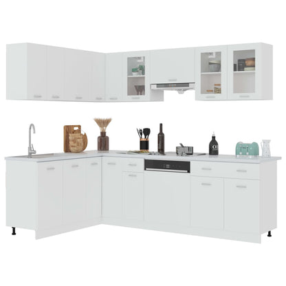 Set Armadi da Cucina 11 pz Lyon Bianco in Truciolato | homemem39