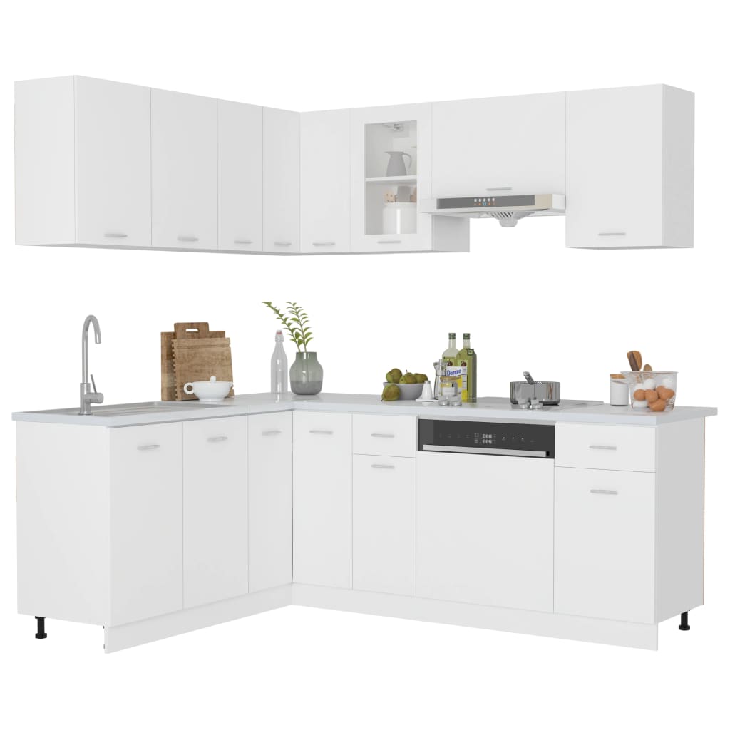 Set Armadi da Cucina 11 pz Bianco in Truciolato - homemem39