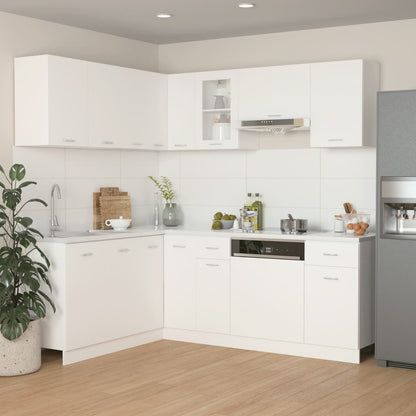 Set Armadi da Cucina 11 pz Lyon Bianco in Truciolato | homemem39