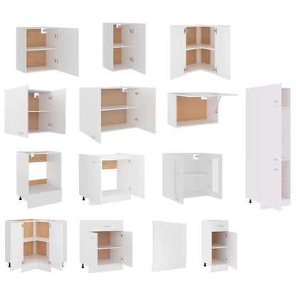 Set Armadi da Cucina 14 pz Bianco in Truciolato - homemem39