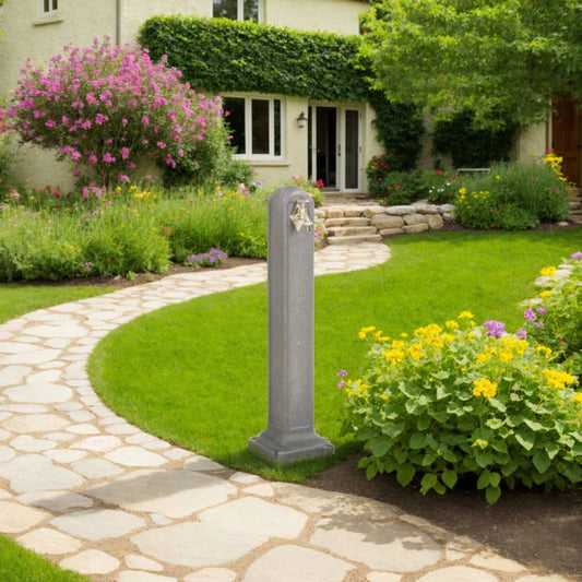 Cisterna da Giardino e Rubinetto Grigio Chiaro Effetto Pietra - homemem39