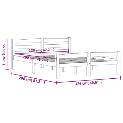 Giroletto senza Materasso 120x200 cm in Legno Massello di Pino | homemem39
