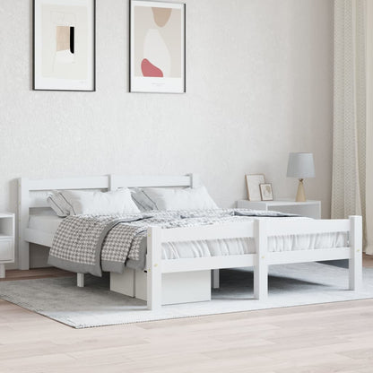 Giroletto senza Materasso Bianco 140x200 cm in Legno di Pino | homemem39