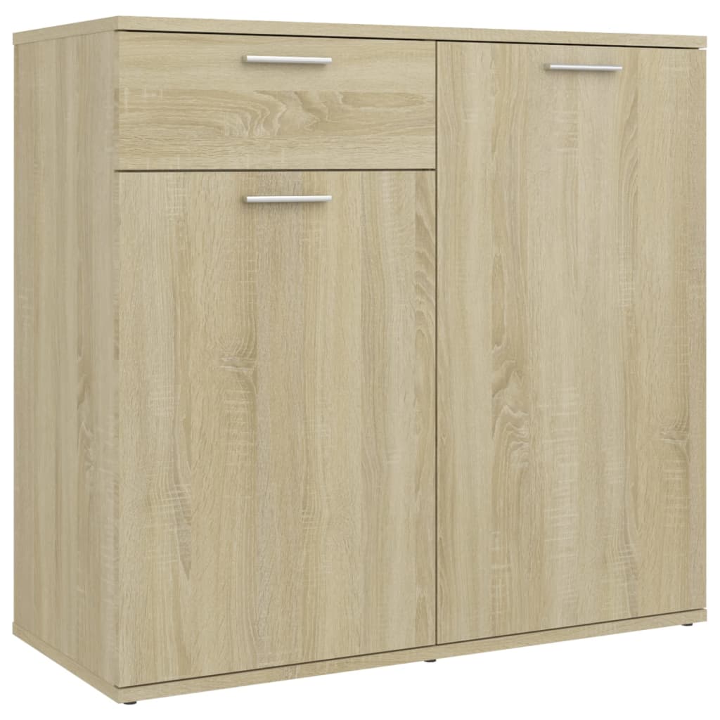 Credenza Rovere Sonoma 80x36x75 cm in Legno Multistrato - homemem39