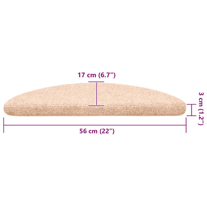 Tappetini Autoadesivi Scale 10 pz Crema 56x17x3 cm Agugliati - homemem39