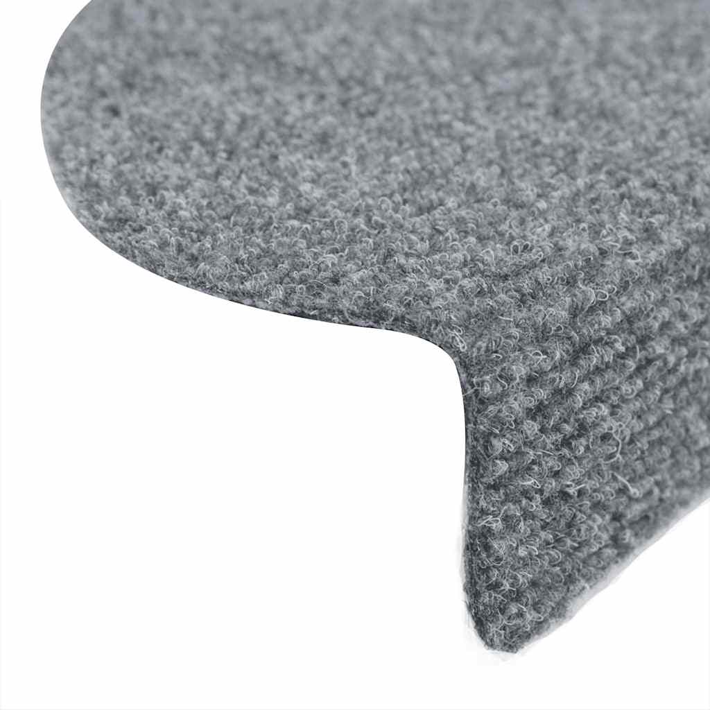 Tappetini per Scale Adesivi 10 pz 56x17x3 cm Grigio Chiaro - homemem39
