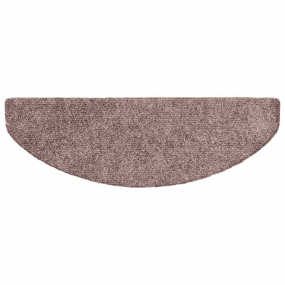 Tappetini per scale autoadesivi 5 pz 65x21x4 cm Marrone Chiaro semicircolari grandi - homemem39