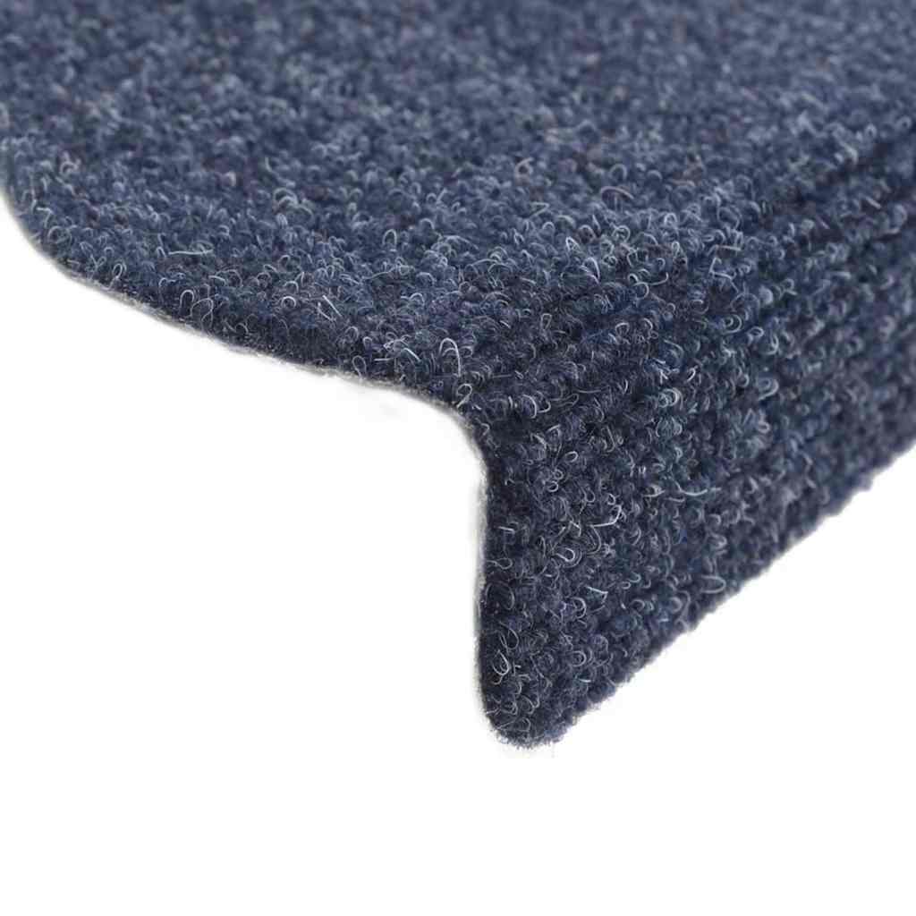 Tappetini per scale autoadesivi 5 pz 65x21x4 cm blu semicircolari grandi - homemem39