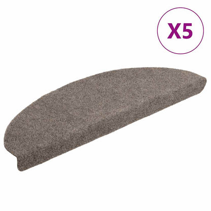 Tappetini per scale autoadesivi 5 pz 65x21x4 cm beige semicircolari grandi - homemem39