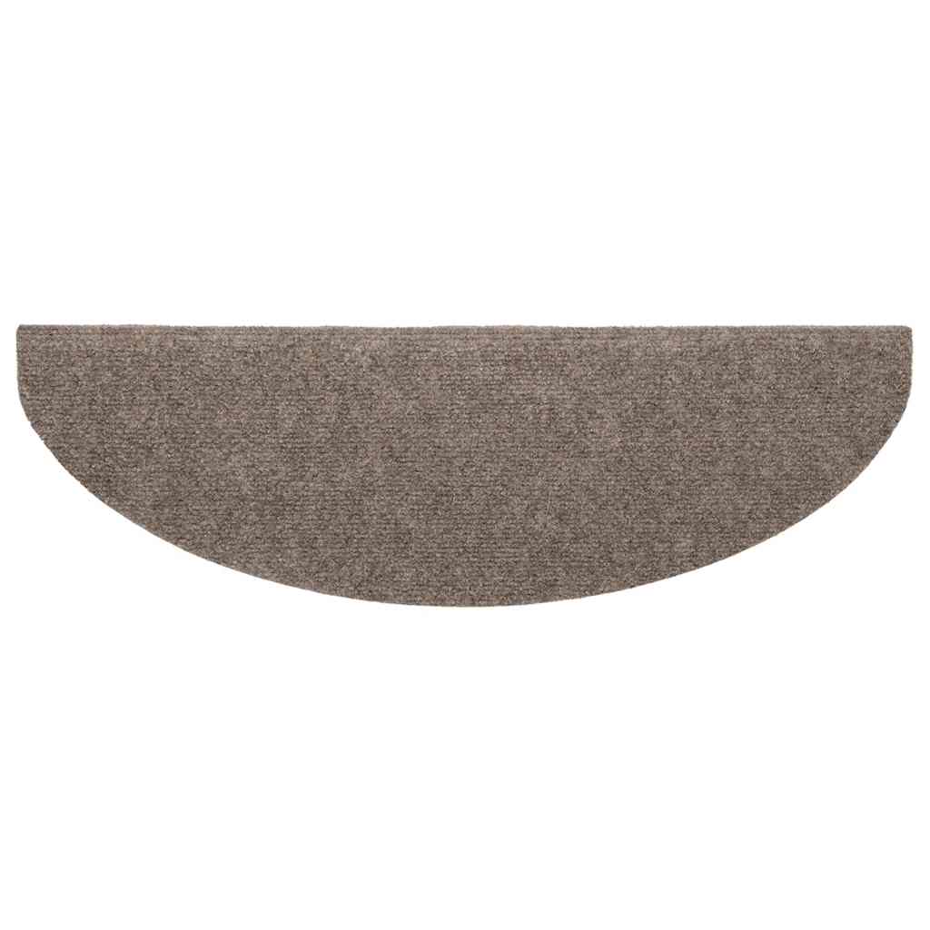 Tappetini per scale autoadesivi 5 pz 65x21x4 cm beige semicircolari grandi - homemem39