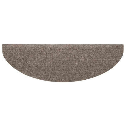 Tappetini per scale autoadesivi 5 pz 65x21x4 cm beige semicircolari grandi - homemem39