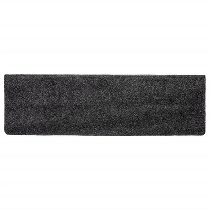 Tappetini per scale autoadesivi 10 pz 65x21x4 cm grigio bordo rettangolare - homemem39