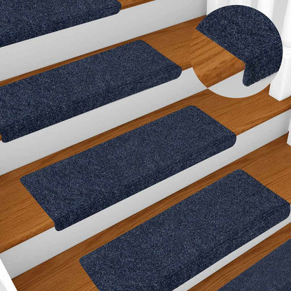 Tappetini per scale autoadesivi 10 pz 65x21x4 cm Antracite Bordo rettangolare - homemem39