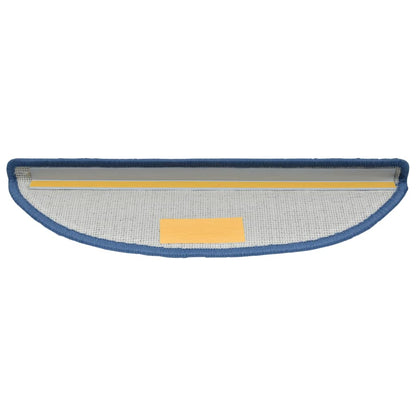 Tappetini per scale 10 pz 56x17x3 cm blu semicircolari