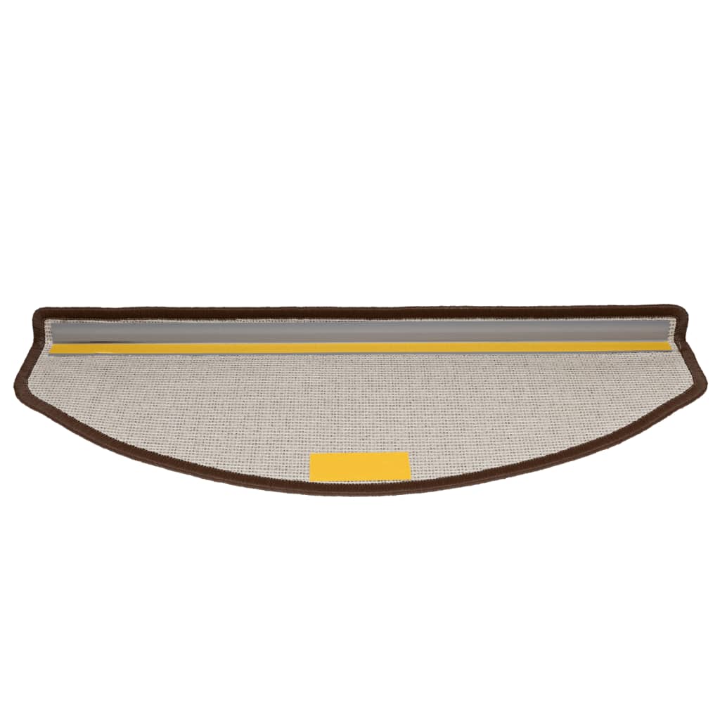 Tappetini per scale 10 pz 65x24x4 cm Marrone caffè Semicircolari Grandi