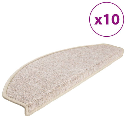 Tappetini per scale 10 pz 65x24x4 cm tortora semicircolari grandi