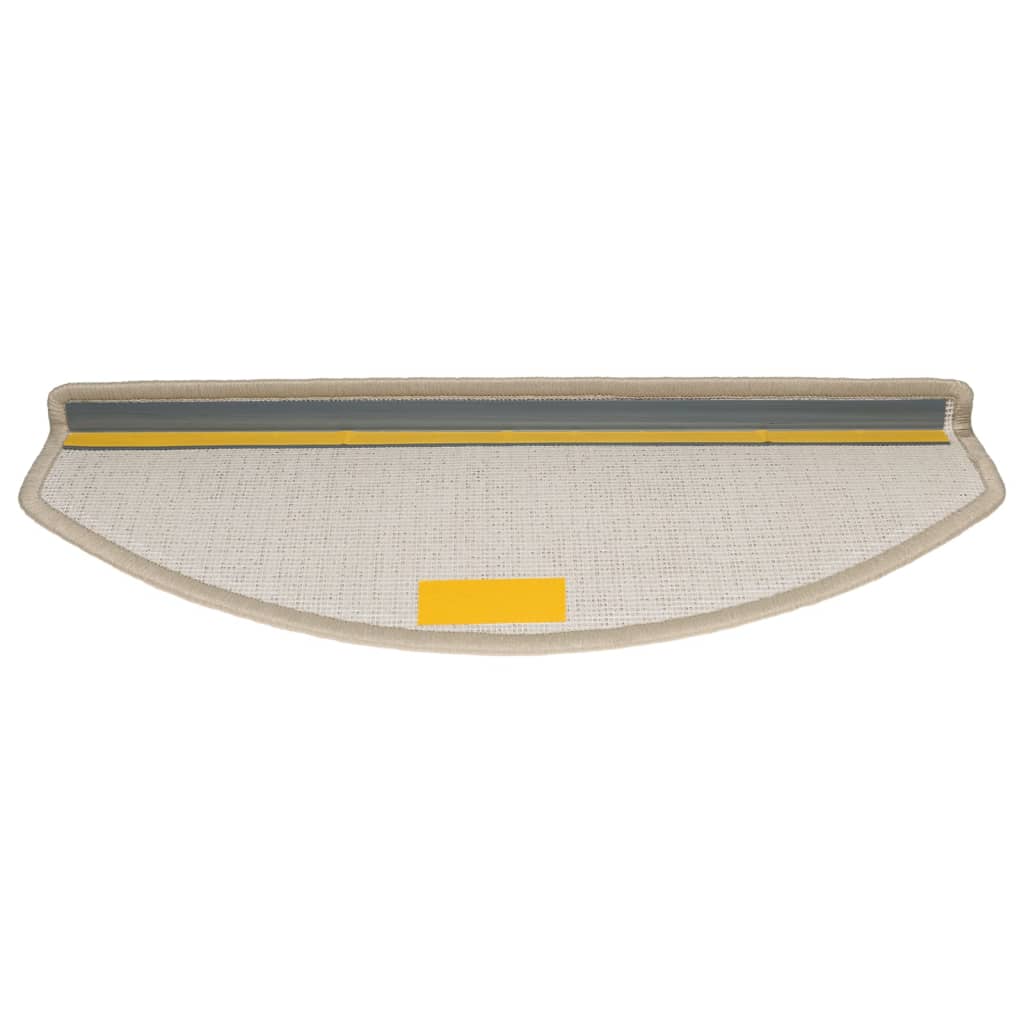 Tappetini per scale 10 pz 65x24x4 cm tortora semicircolari grandi