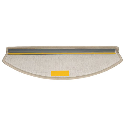 Tappetini per scale 10 pz 65x24x4 cm tortora semicircolari grandi