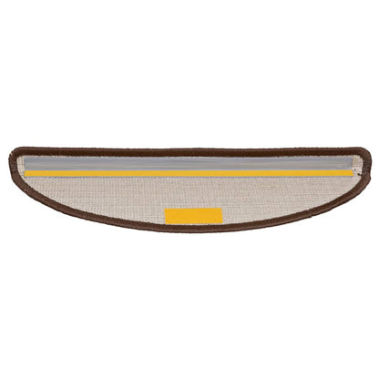 Tappetini per scale 10 pz 56x17x3 cm Marrone Semicircolari - homemem39
