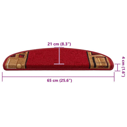 Tappetini per Scale Autoadesivi 5 pz 65x21x4 cm Rossi | homemem39