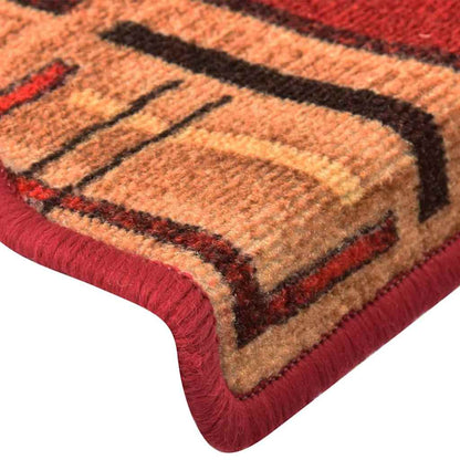 Tappetini per Scale Autoadesivi 10 pz 65x21x4 cm Rossi